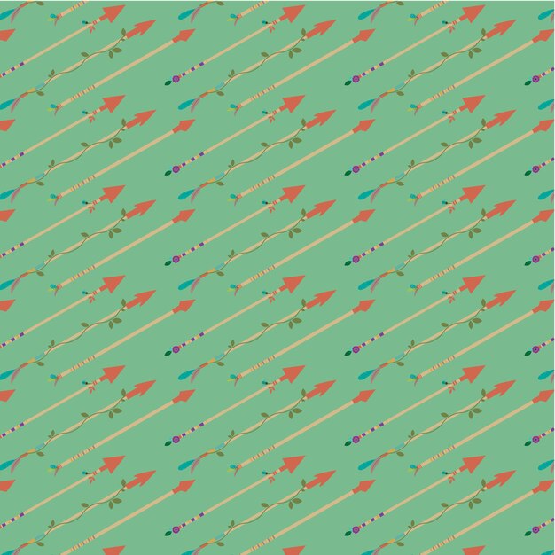 Arrow pattern on green background