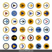 Free vector arrows button collection