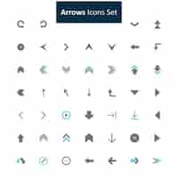 Free vector arrows icon set