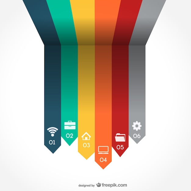 Arrows infographic with business icons