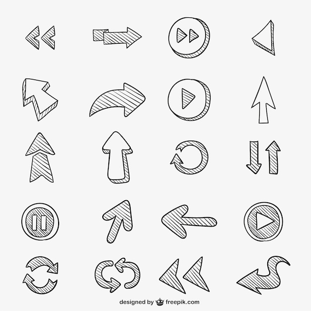 Arrows scribbles pack