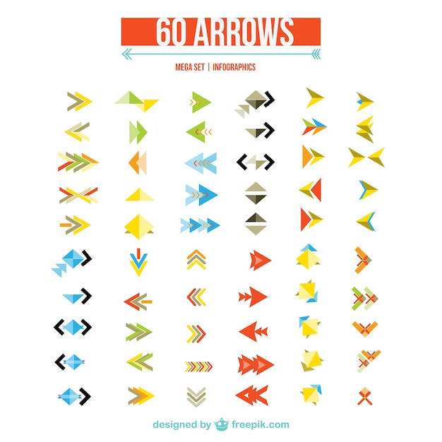 Arrows set for web design 