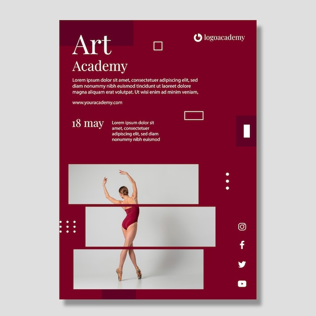 Art Academy Poster Template Free Vector Download