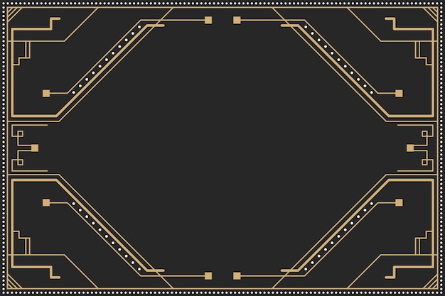 Art deco elegant golden details background