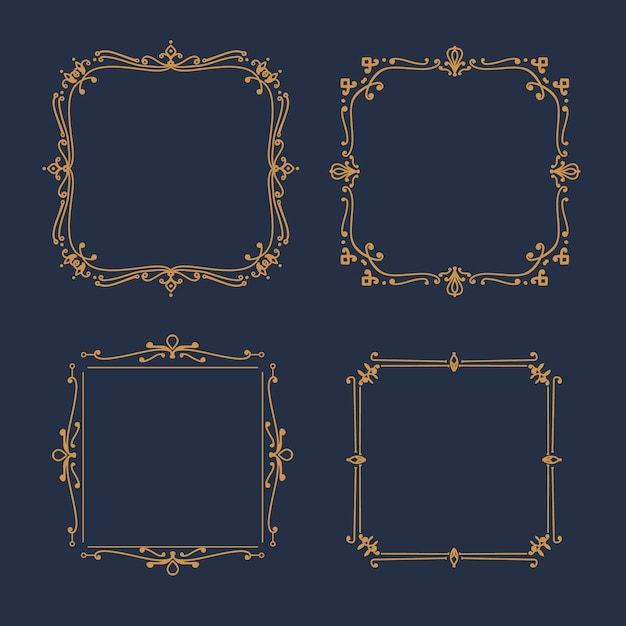 Free vector art deco frame collection