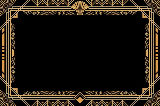 Art deco golden details background