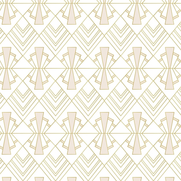 Art deco golden details seamless pattern