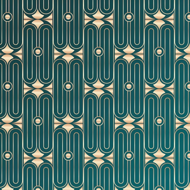 Art deco gradient green pattern