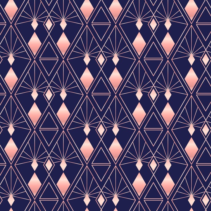 Free Vector art deco gradient pink pattern
