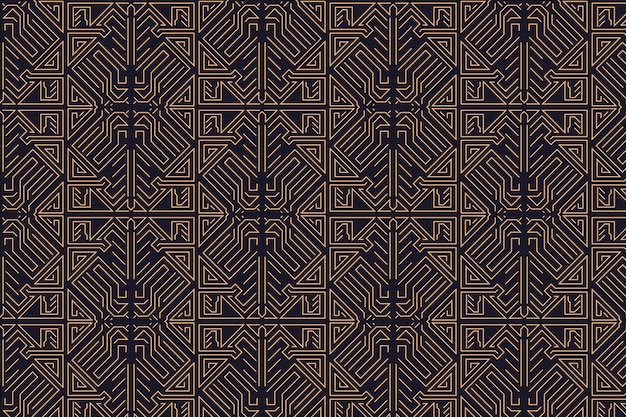 Art deco motif pattern flat design
