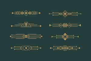 Free vector art deco ornament collection