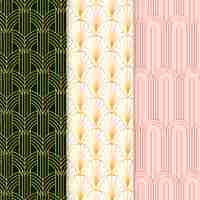 Free vector art deco pattern collection