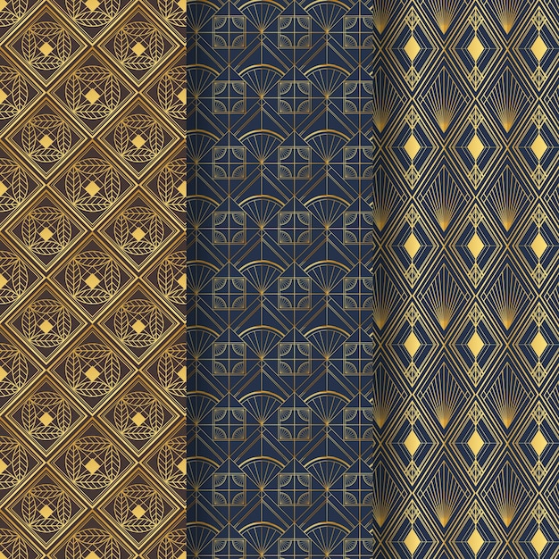 Art deco pattern collection