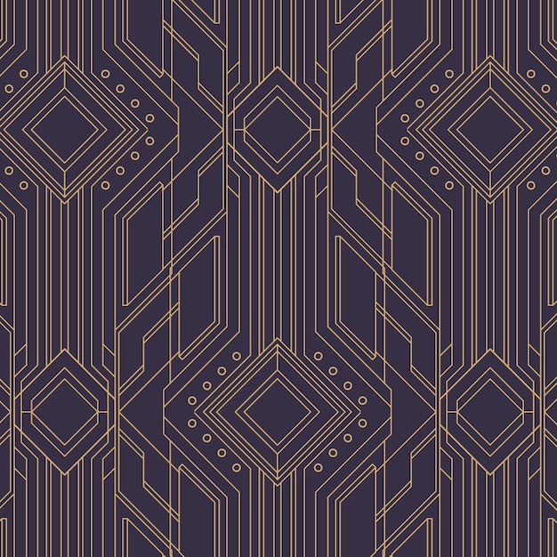 Free vector art deco pattern design