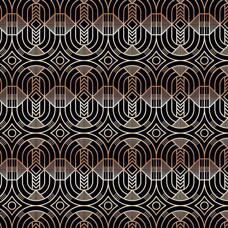 Free Vector art deco pattern design