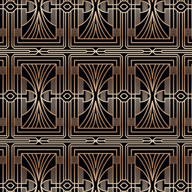 Free vector art deco pattern design