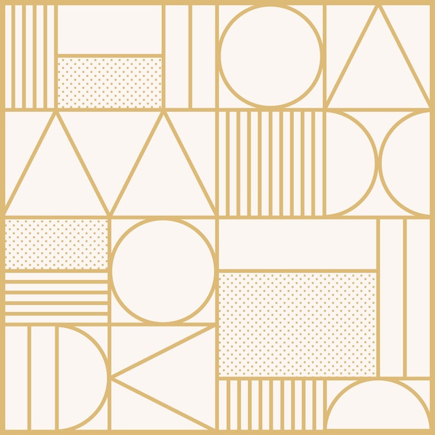 ゴールドのアールデコパターンベクトルの背景