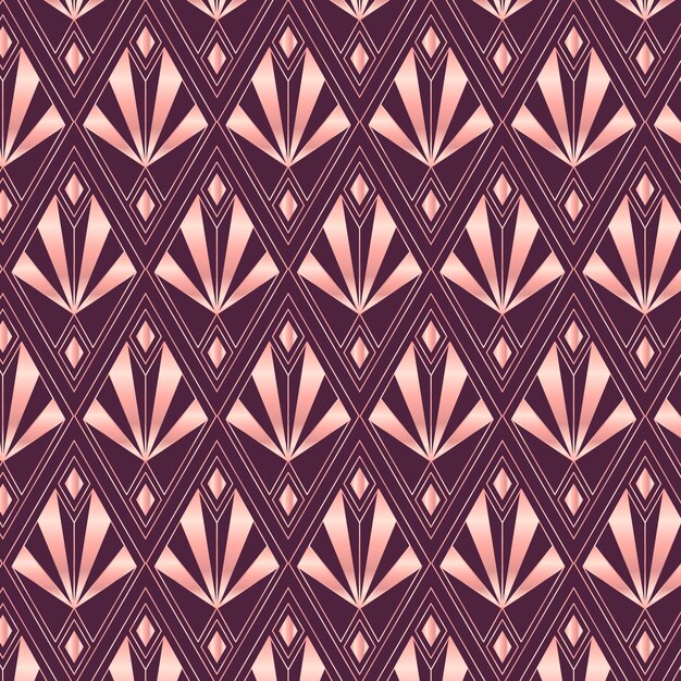 Art deco pink gradient pattern