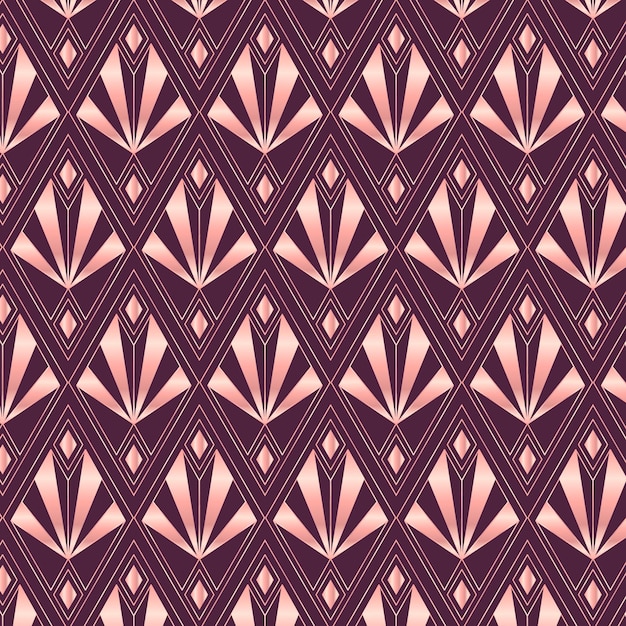 Art deco pink gradient pattern