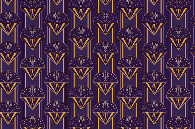 Art deco wallpaper flat design