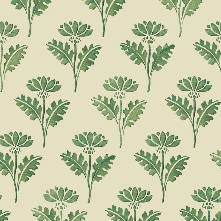 Free Vector art nouveau chrysanthemum flower pattern