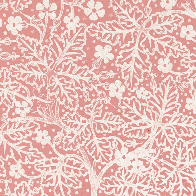 Art nouveau geranium flower pattern background