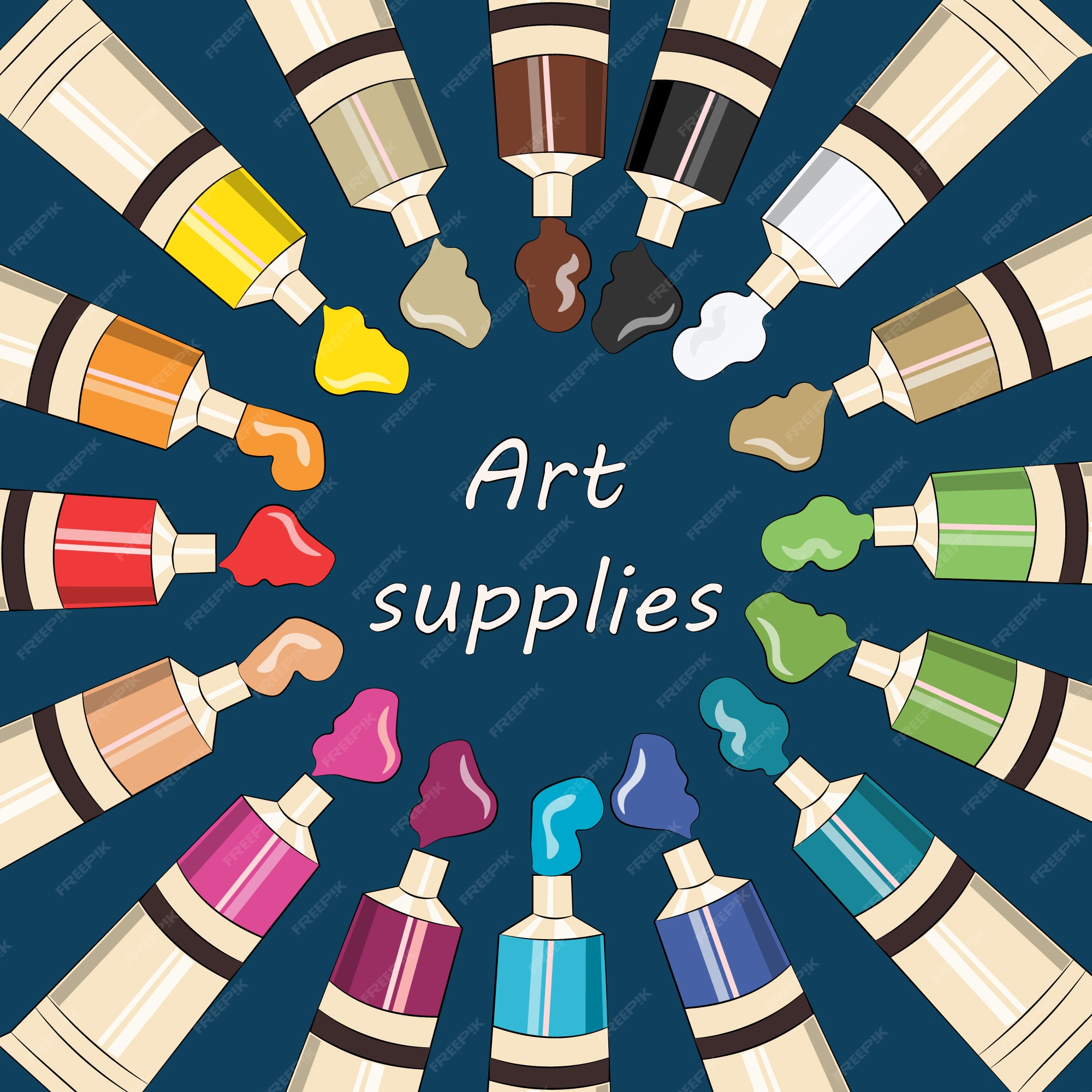 Art supplies vector vectors hi-res stock photography and images