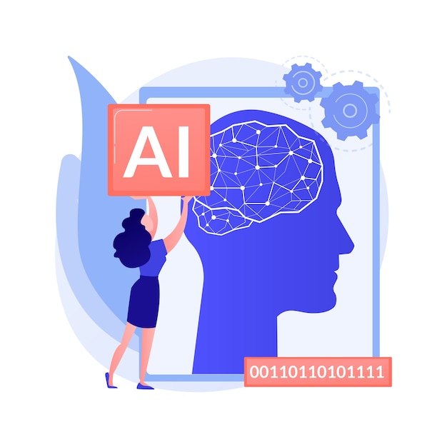 Free vector artificial intelligence abstract concept illustration