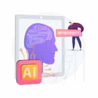 Free vector artificial intelligence abstract concept illustration