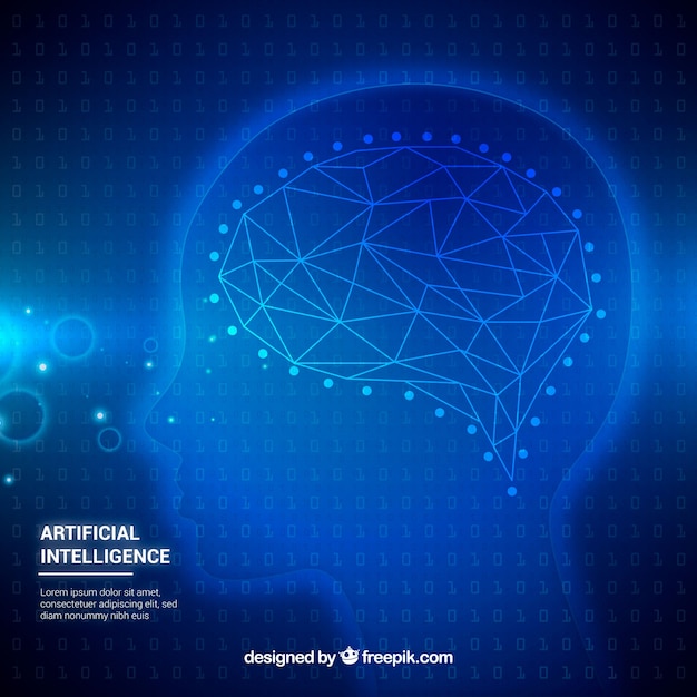 Artificial intelligence background in abstract style