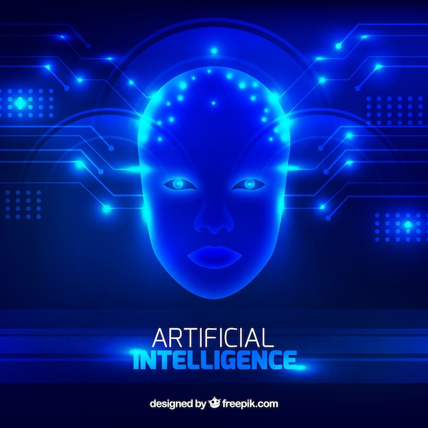 Free vector artificial intelligence background in abstract style