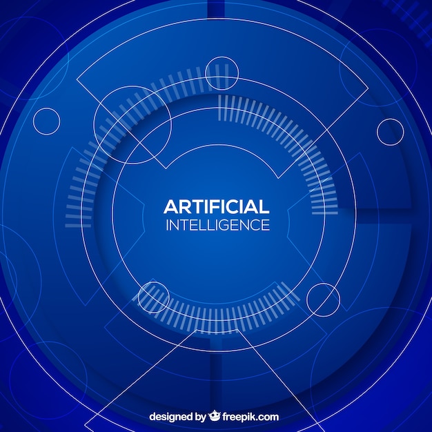 Фон искусственного интеллекта в абстрактном стиле