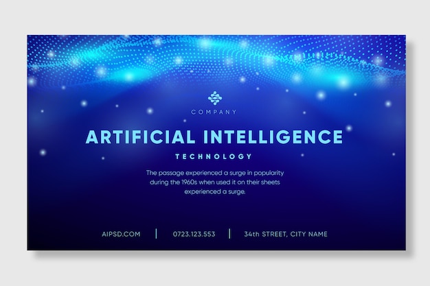 Modello di banner di intelligenza artificiale