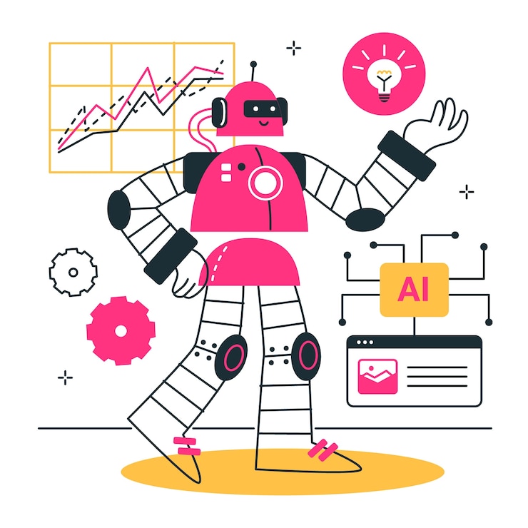 Free Vector artificial intelligence  concept illustration