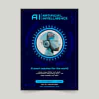 Free vector artificial intelligence concept poster