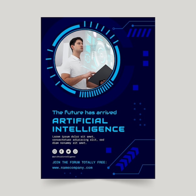 Artificial intelligence concept poster