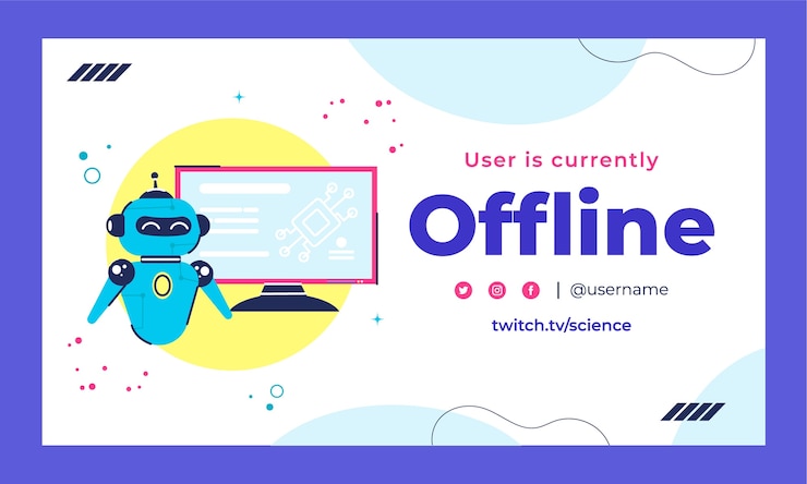Free Vector artificial intelligence concept  twitch background