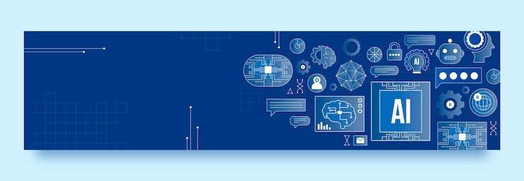 Free Vector artificial intelligence concept  twitch banner