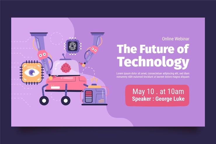 Free Vector artificial intelligence concept webinar