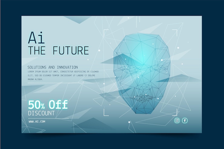 Free Vector artificial intelligence horizontal banner template