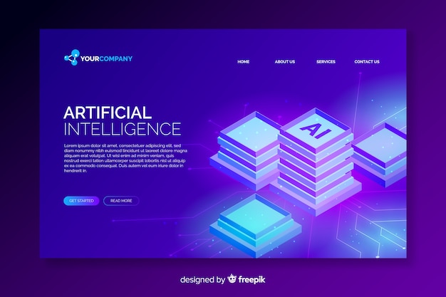 Artificial intelligence landing page