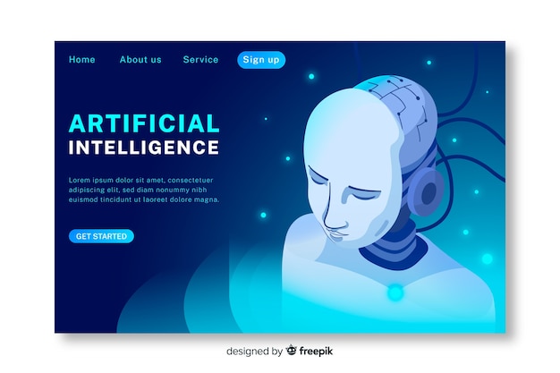 Artificial intelligence landing page