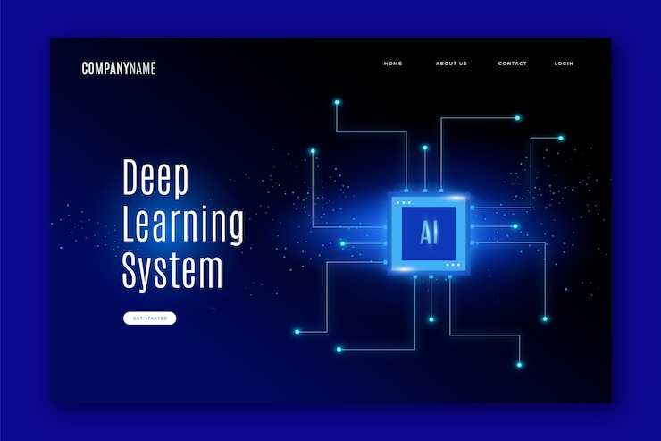 Free Vector artificial intelligence landing page