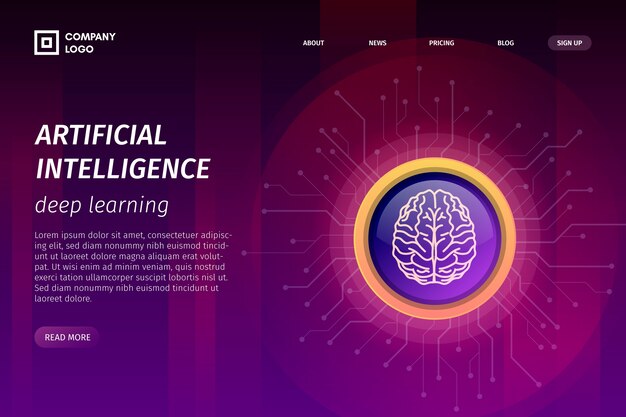 Artificial intelligence landing page