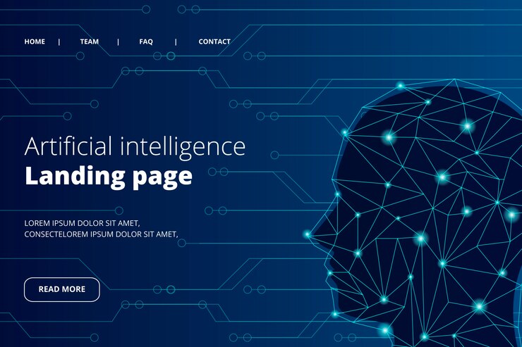 Free Vector artificial intelligence landing page