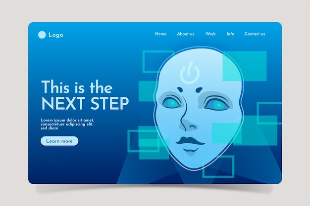 Free vector artificial intelligence landing page