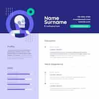 Free vector artificial intelligence online resume