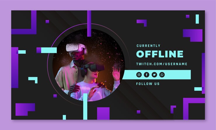 Free Vector artificial intelligence technology twitch background