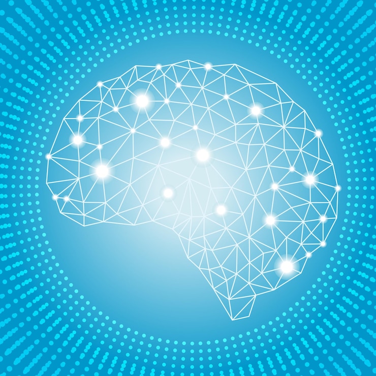 Free Vector artificial intelligence vector concept illustration with abstract network patterns