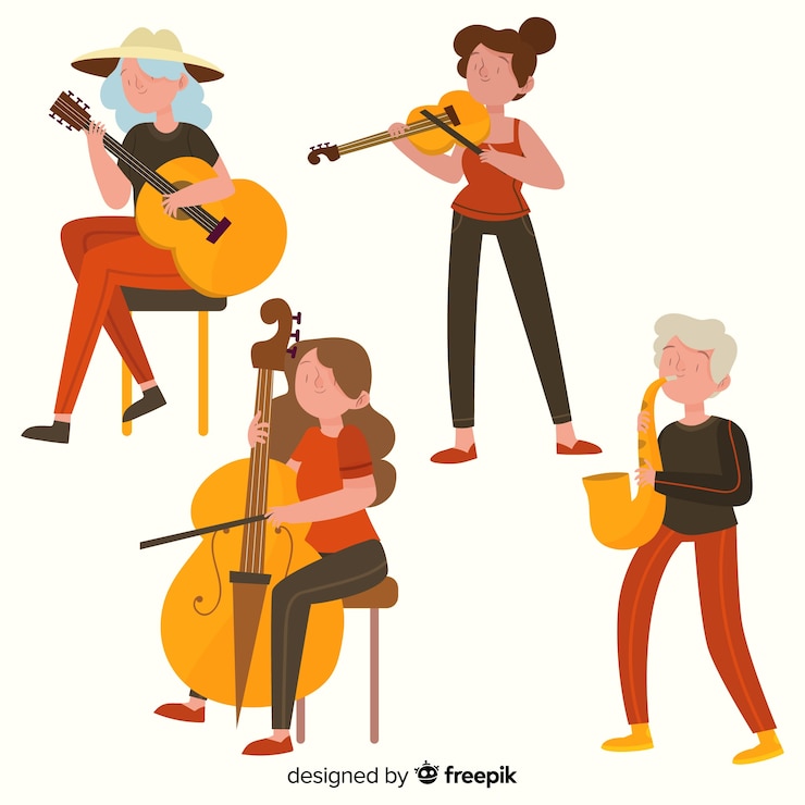 Free Vector artist at work flat design